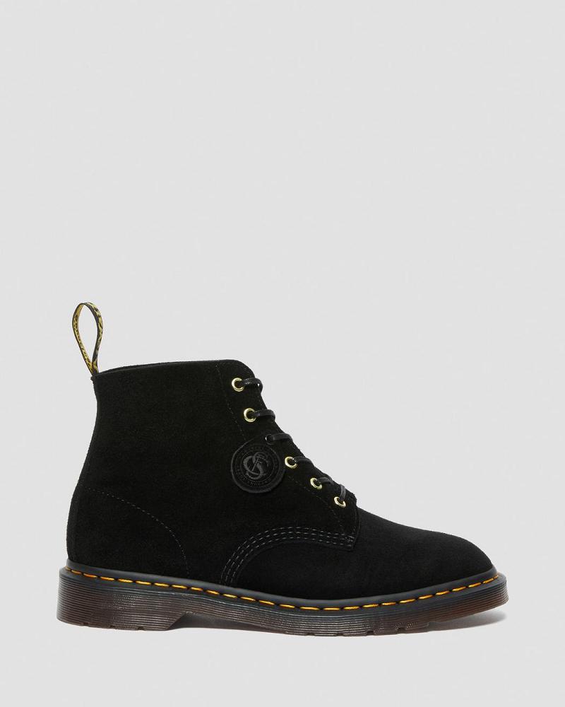 Men's Dr Martens 101 Suede Ankle Boots Black | AU 410LIS